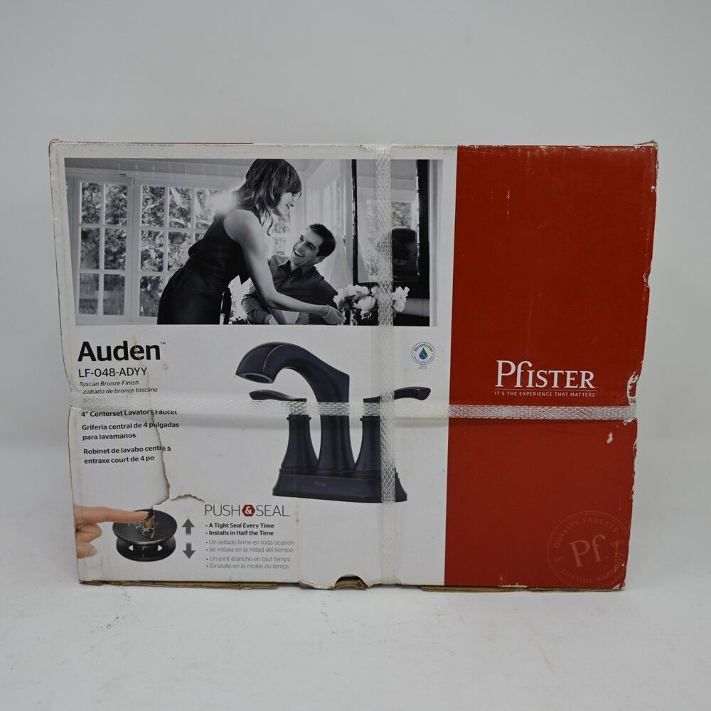 Pfister Auden LF-048-ADYY 4" Centerset Bathroom Faucet Tuscan Bronze – New
